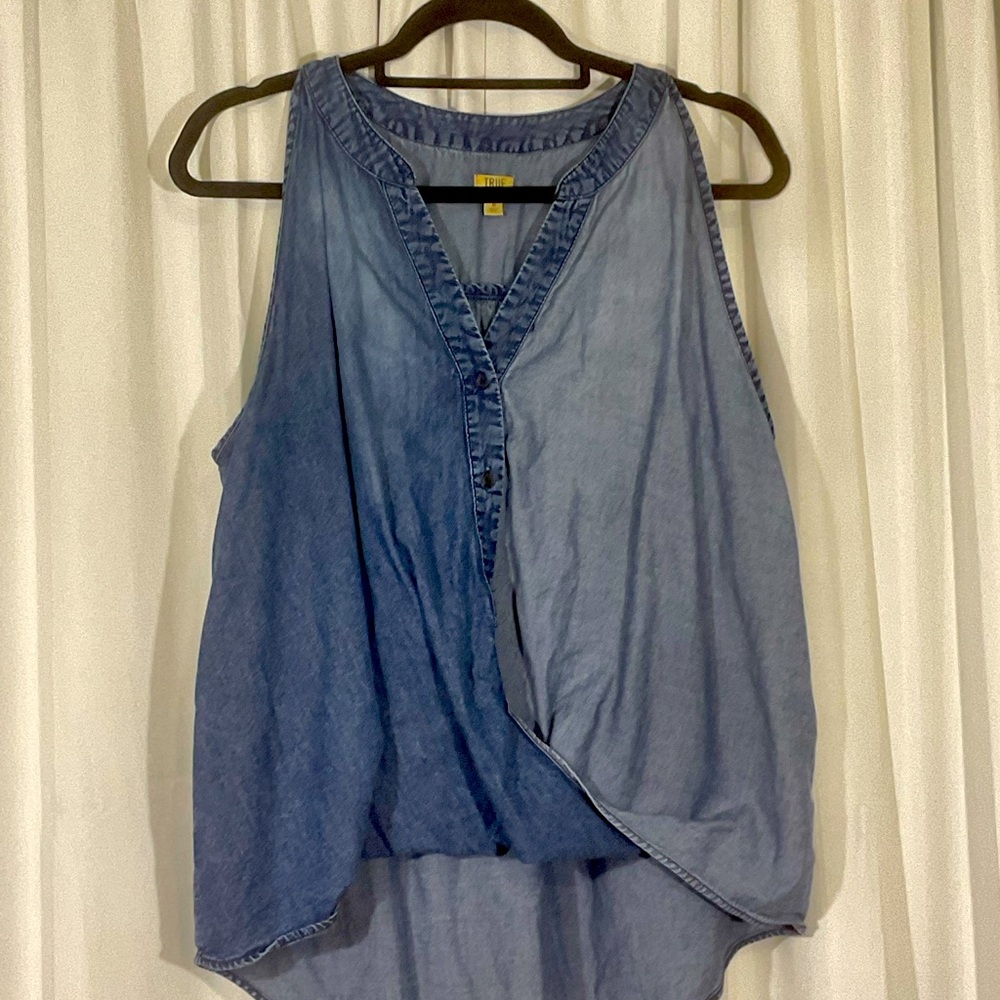 Jean Two Toned Top